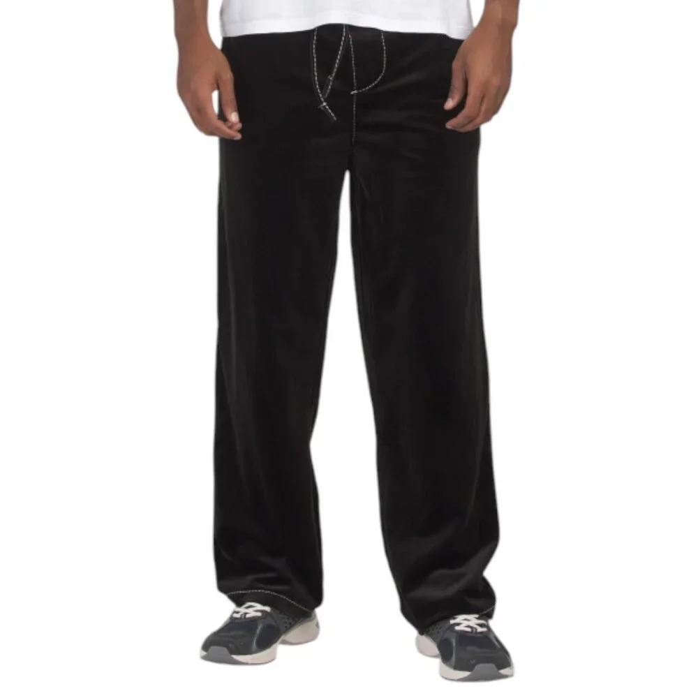 True Religion Big T Baggy Black Velvet Pants Men's Size S M XL NWT